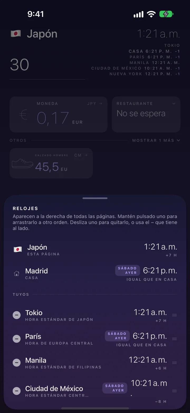 Aquí y en casa, con la diferencia de día.