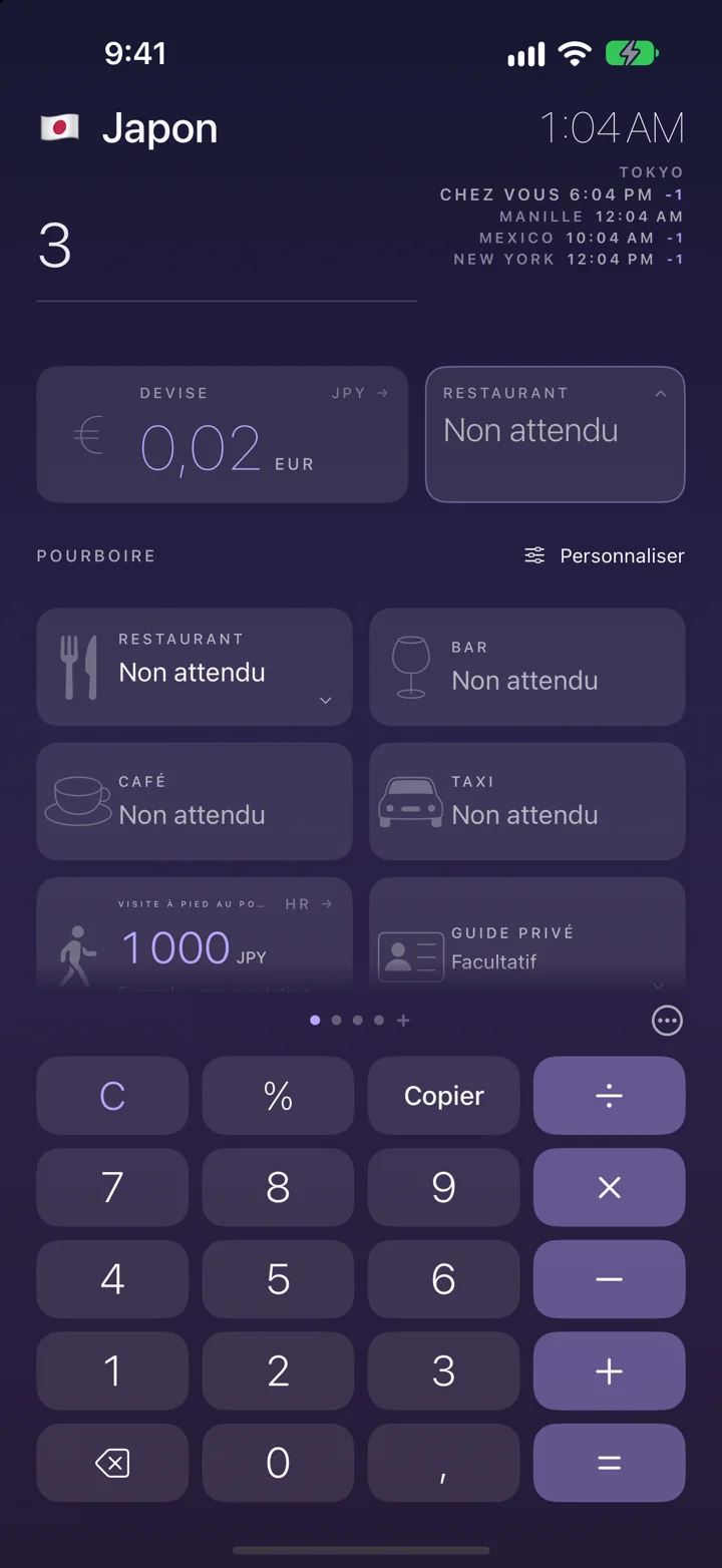 Combien laisser ici, et si le service est déjà compris dans l'addition.