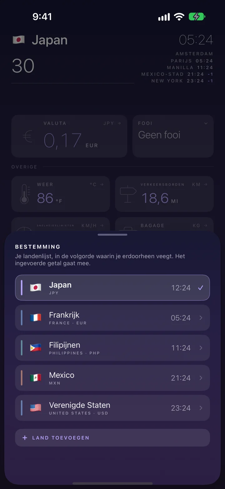 152 landen, elk met een eigen kleur.