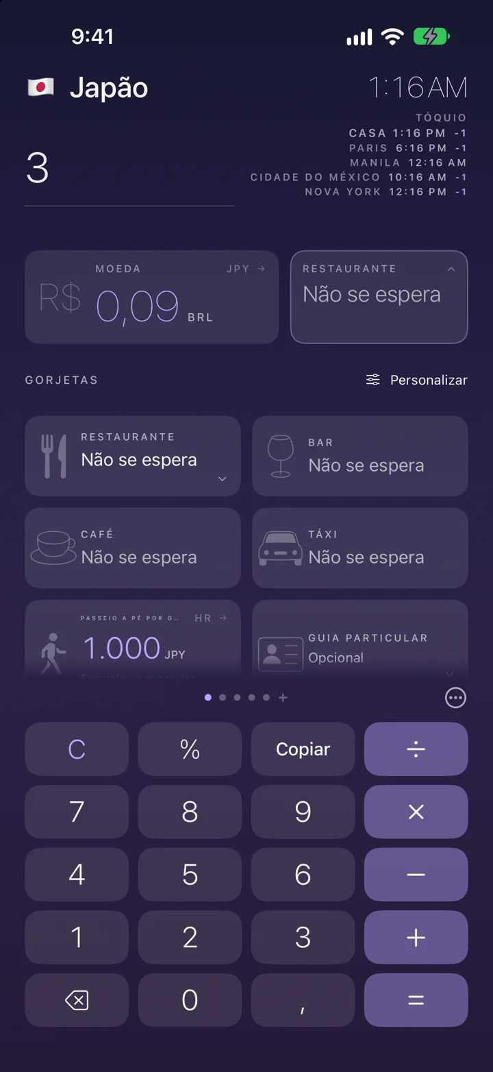Quanto dar de gorjeta aqui, e se o serviço já vem na conta.