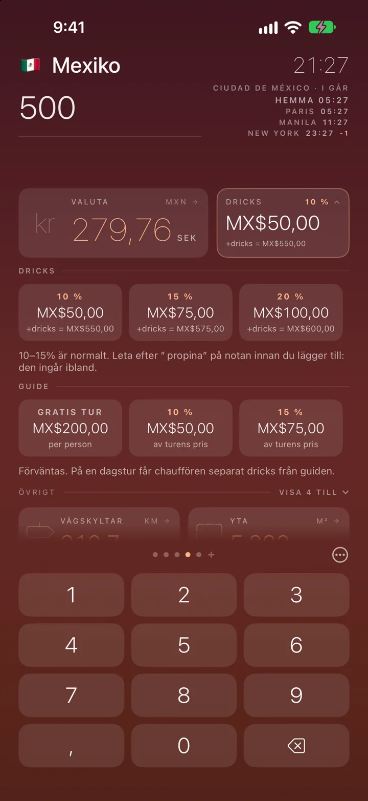 Vilken dricks som passar här och om service redan finns på notan.